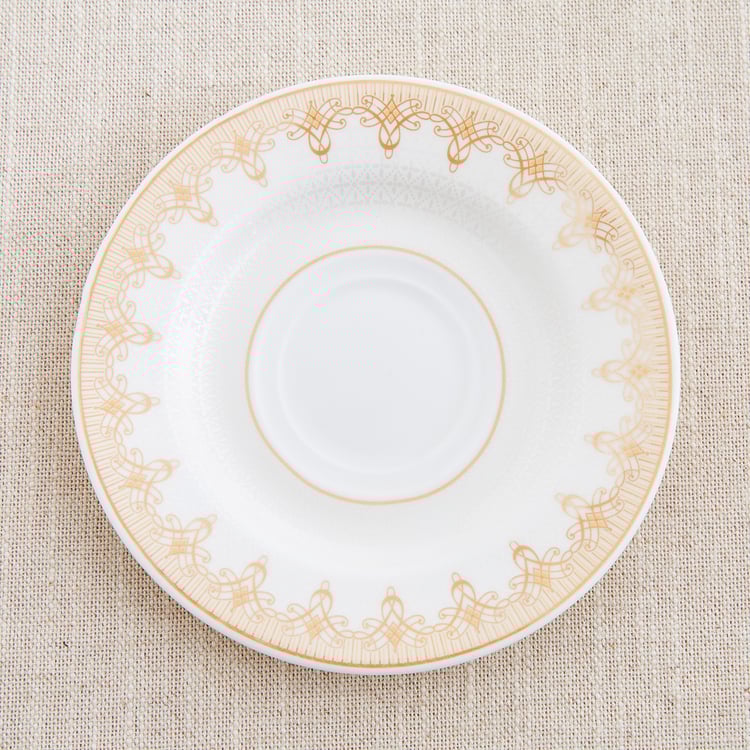 Noori Swan Set of 6 Bone China Printed Cup and Saucer -190ml