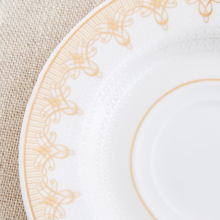 Noori Swan Set of 6 Bone China Printed Cup and Saucer -190ml