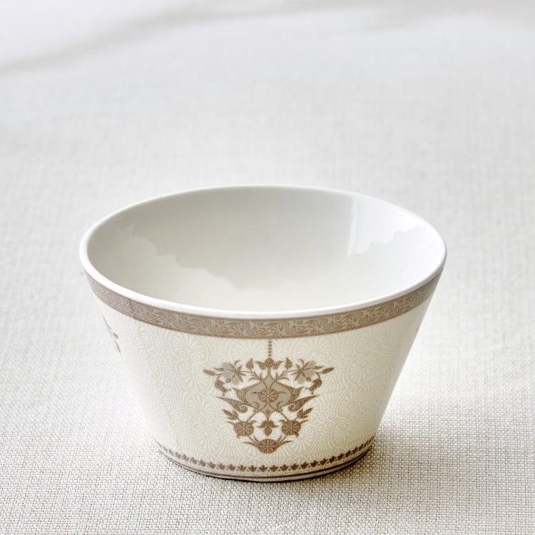 Noori Platina Set of 3 Bone China Printed Serving Bowls - 320ml