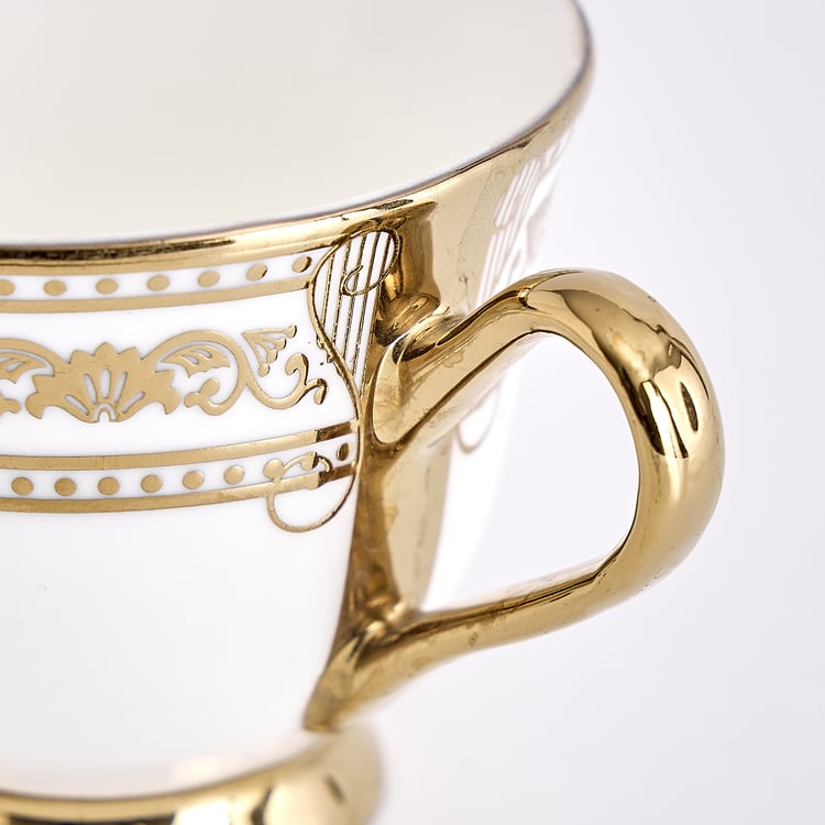 Midas Vellum Bone China Printed Cup and Saucer - 150ml
