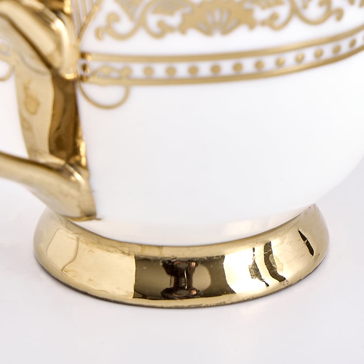 Midas Vellum Bone China Printed Cup and Saucer - 150ml