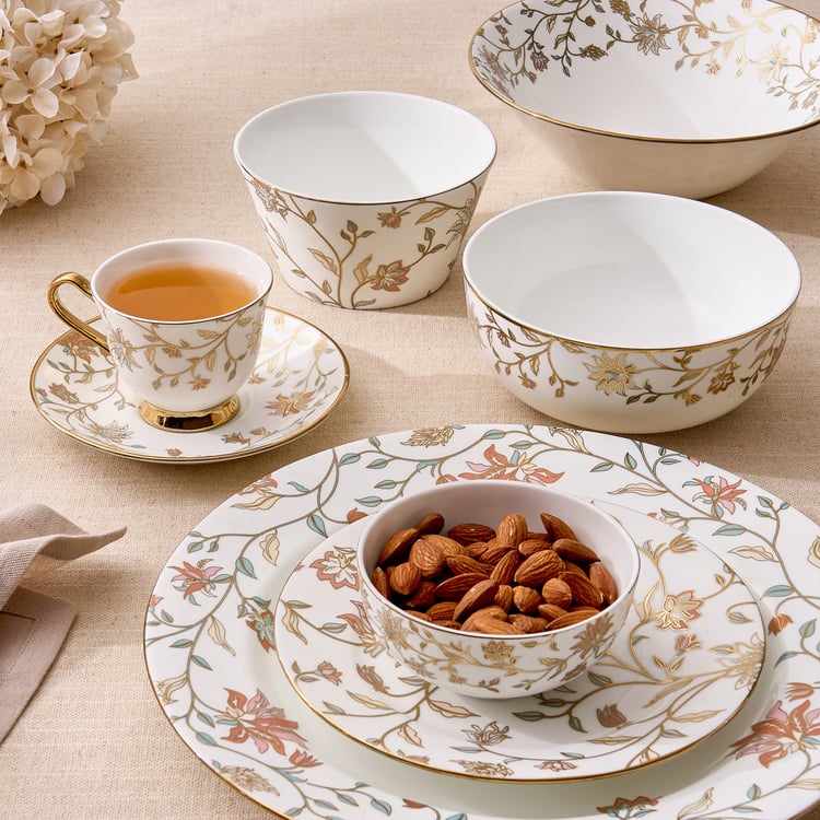 Midas Bone China Floral Print Cup and Saucer - 150ml
