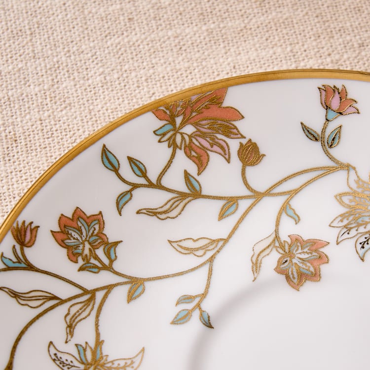 Midas Bone China Floral Print Cup and Saucer - 150ml