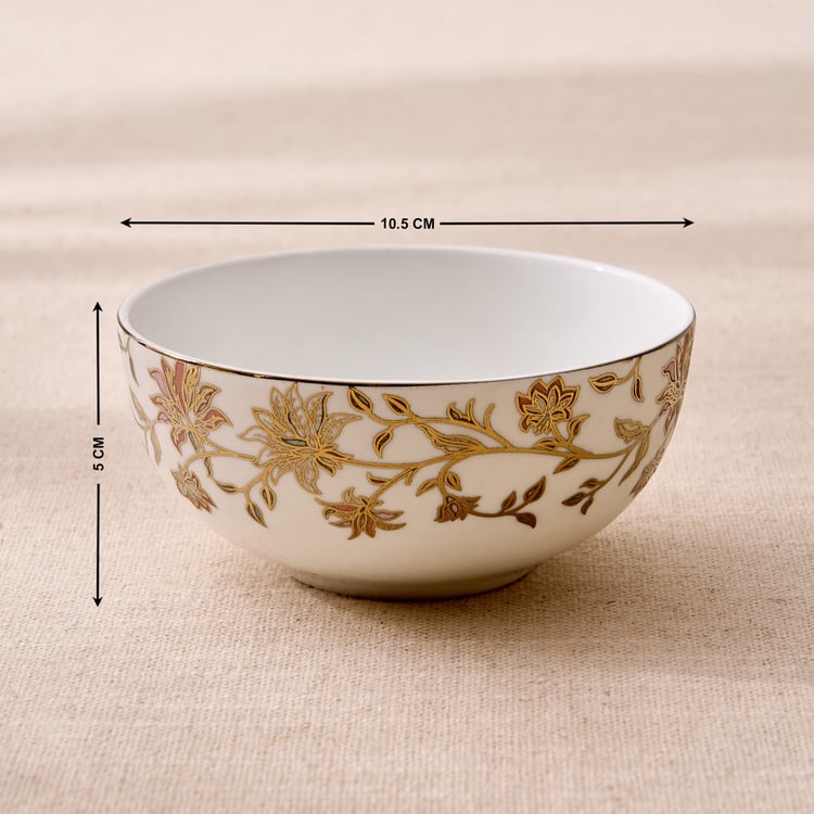 Midas Bone China Floral Print Katori - 240ml