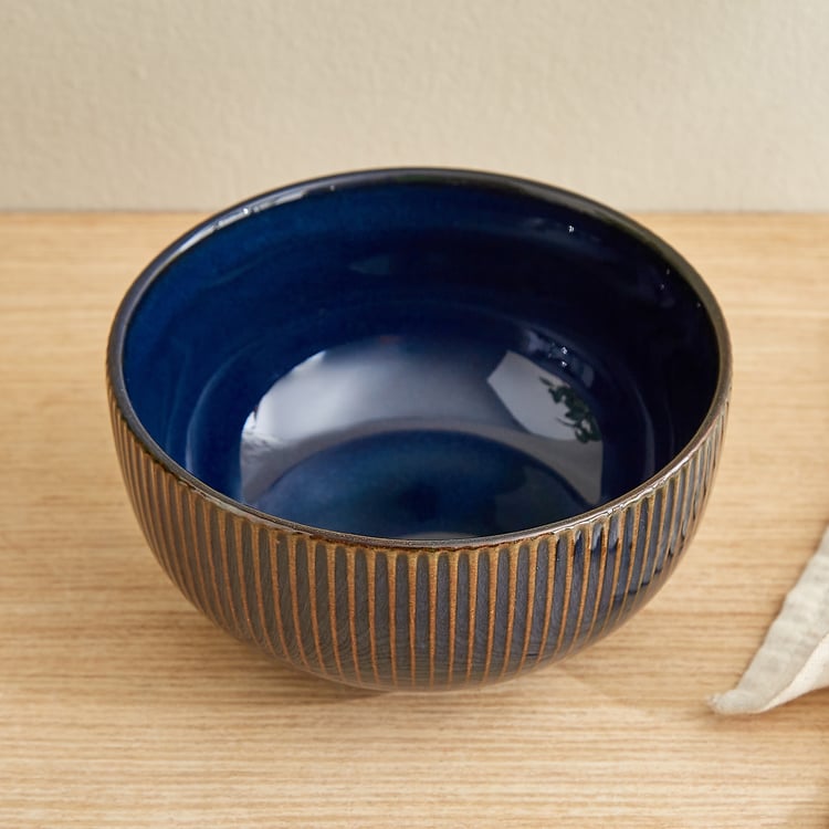 Caraway Somber Set of 6 Stoneware Bowls with Metal Stand - 460ml