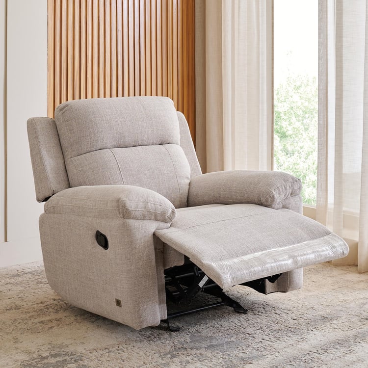 Lambert Fabric 1-Seater Rocking Recliner - Beige