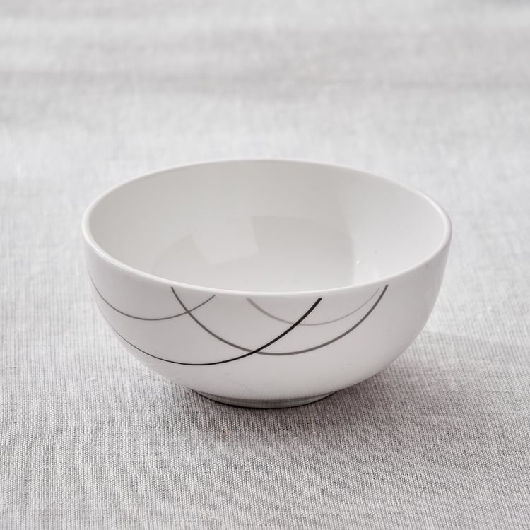 Lucas Linio Bone China Printed Katori - 240ml