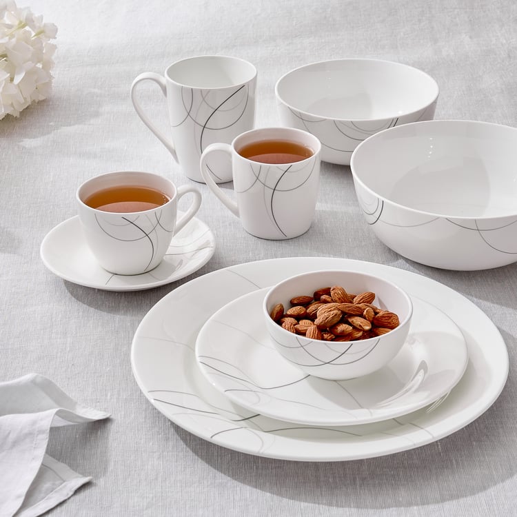 Lucas Linio Bone China Printed Katori - 240ml