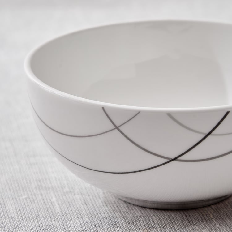 Lucas Linio Bone China Printed Katori - 240ml