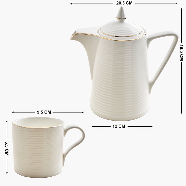 Zura Linia 7Pcs Bone China Tea Set