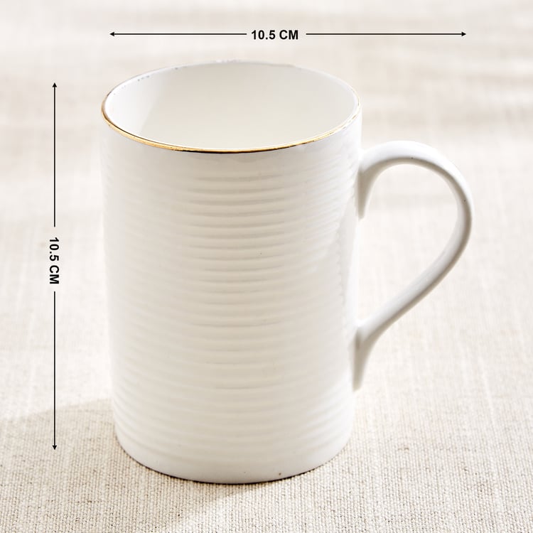 Zura Linia Anne Set of 4 Bone China Coffee Mugs - 330ml