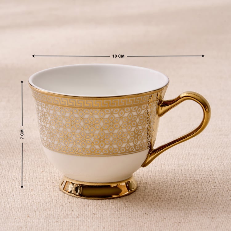 Midas Classic Bone China Printed Cup and Saucer - 150ml