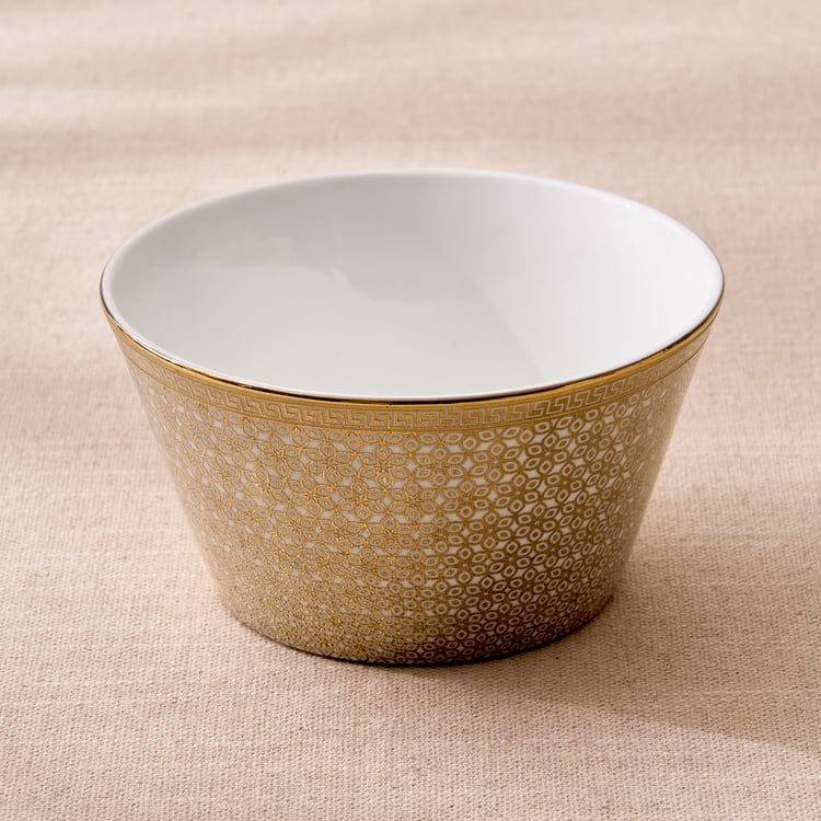 Midas Classic Bone China Printed Bowl - 470ml