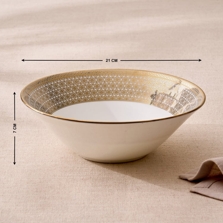 Midas Classic Bone China Printed Serving Bowl - 1L