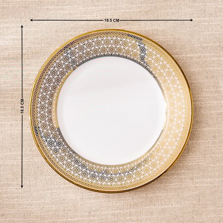 Midas Classic Bone China Printed Side Plate - 18.5cm