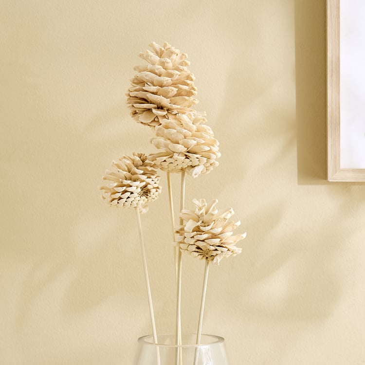 Lets Garden Nest Set of 4 Artificial Pine Fruit Stem Sticks - 54cm