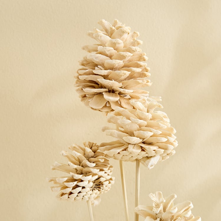Lets Garden Nest Set of 4 Artificial Pine Fruit Stem Sticks - 54cm