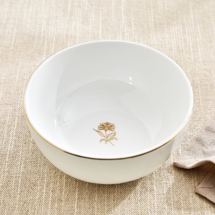 Monara Flower Bone China Printed Cereal Bowl - 600ml