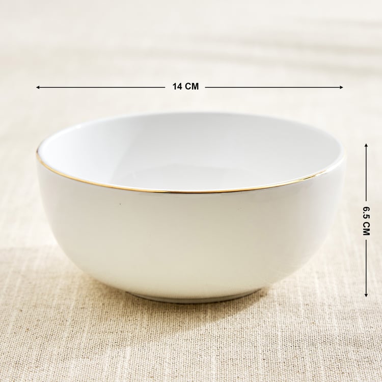 Monara Flower Bone China Printed Cereal Bowl - 600ml
