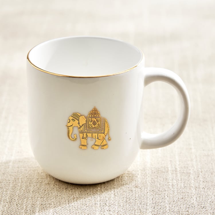 Monara Elephant Bone China Printed Coffee Mug - 240ml