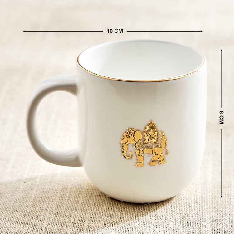 Monara Elephant Bone China Printed Coffee Mug - 240ml