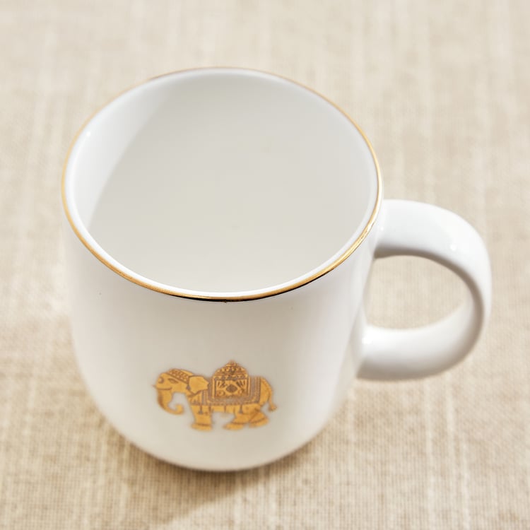 Monara Elephant Bone China Printed Coffee Mug - 240ml