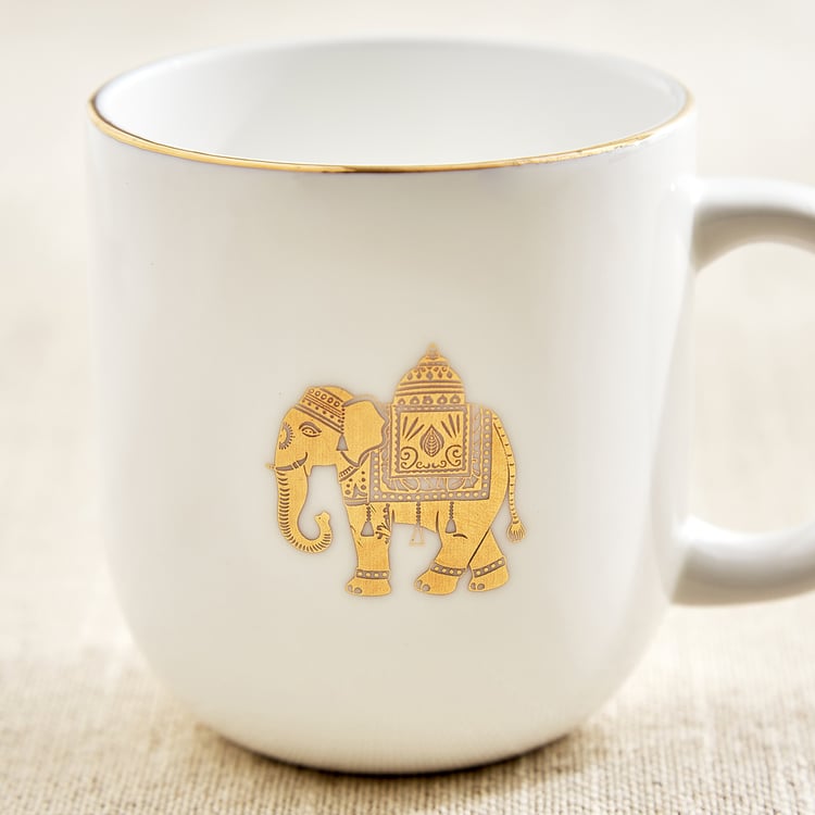 Monara Elephant Bone China Printed Coffee Mug - 240ml