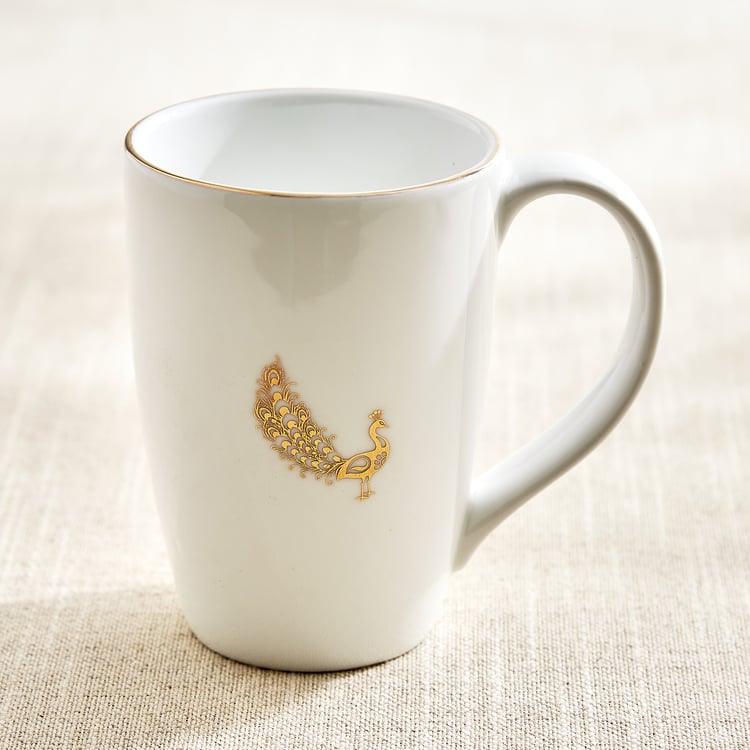 Monara Peacock Orion Bone China Printed Coffee Mug - 310ml