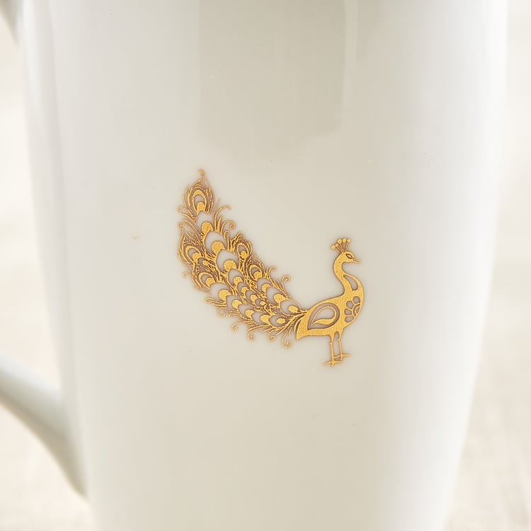 Monara Peacock Orion Bone China Printed Coffee Mug - 310ml