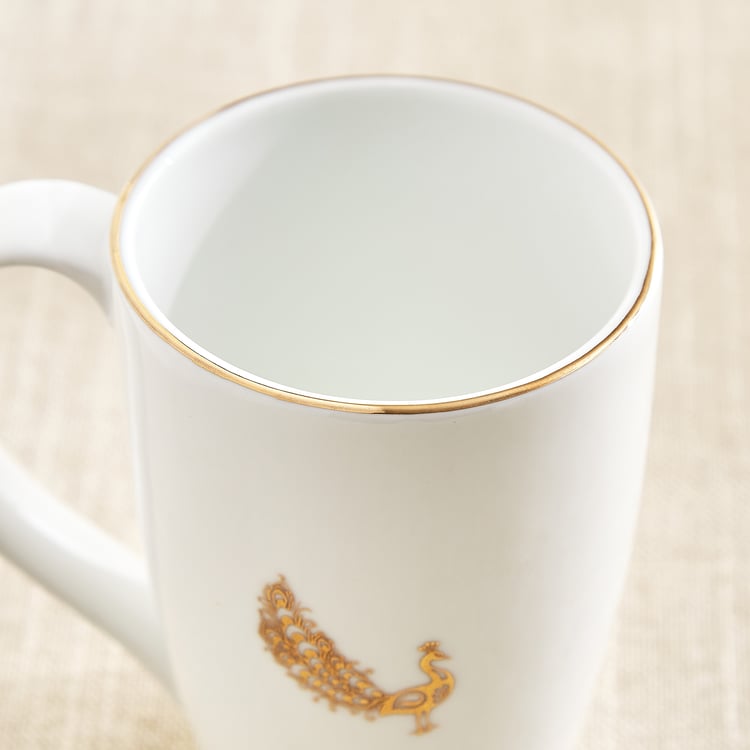 Monara Peacock Orion Bone China Printed Coffee Mug - 310ml