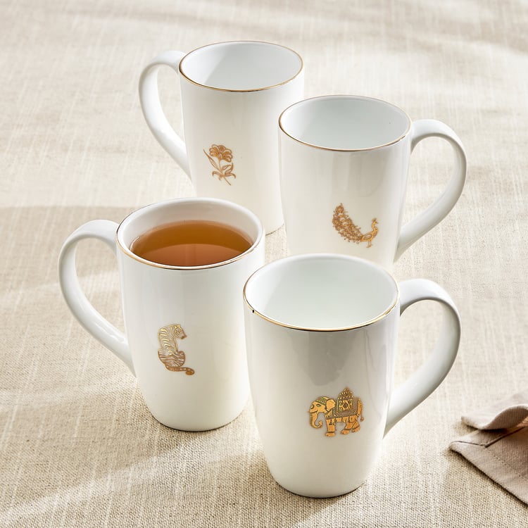 Monara Tiger Orion Bone China Printed Coffee Mug - 310ml