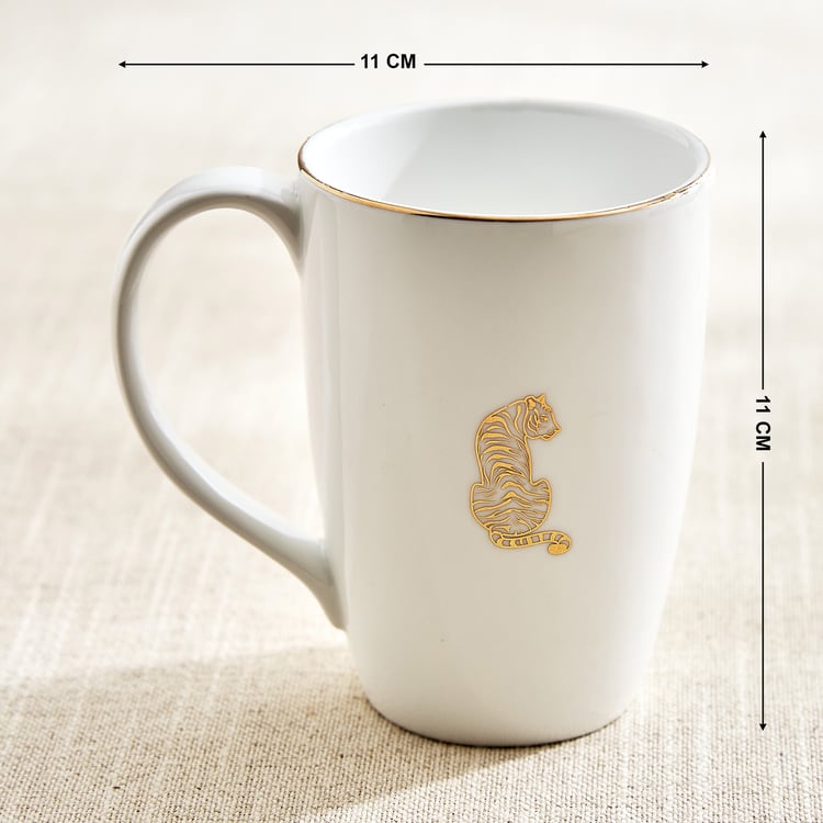 Monara Tiger Orion Bone China Printed Coffee Mug - 310ml