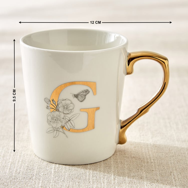 Alphaa Bone China Printed Coffee Mug - 350ml