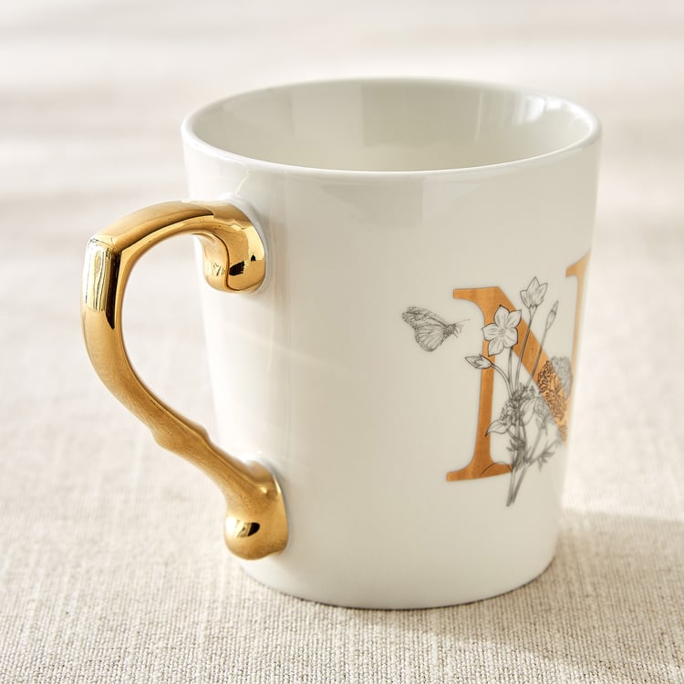 Alphaa Bone China Printed Coffee Mug - 350ml