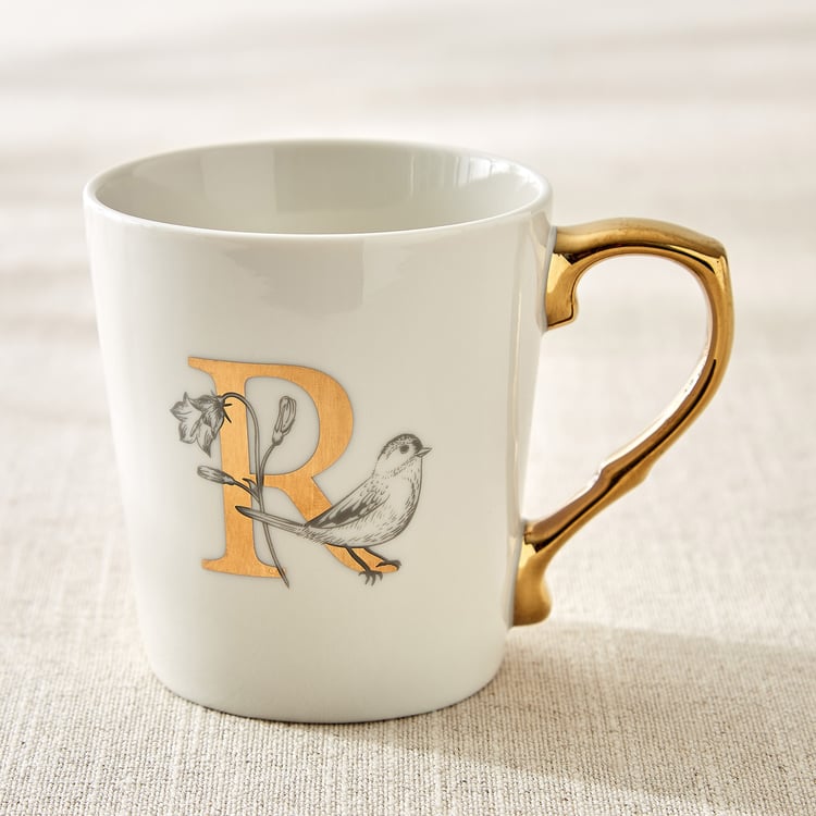 Alphaa Bone China Printed Coffee Mug - 350ml