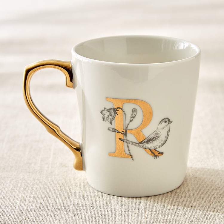 Alphaa Bone China Printed Coffee Mug - 350ml