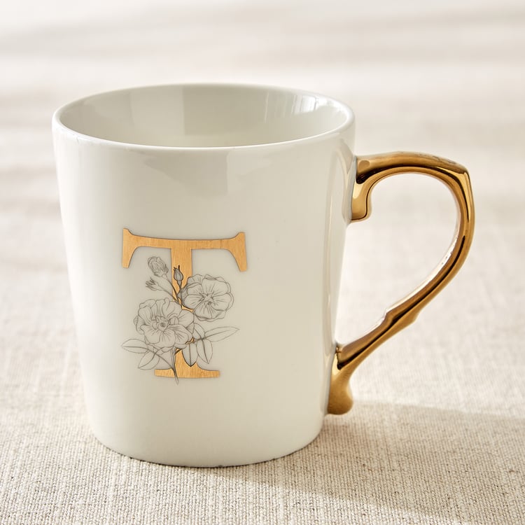 Alphaa Bone China Printed Coffee Mug - 350ml