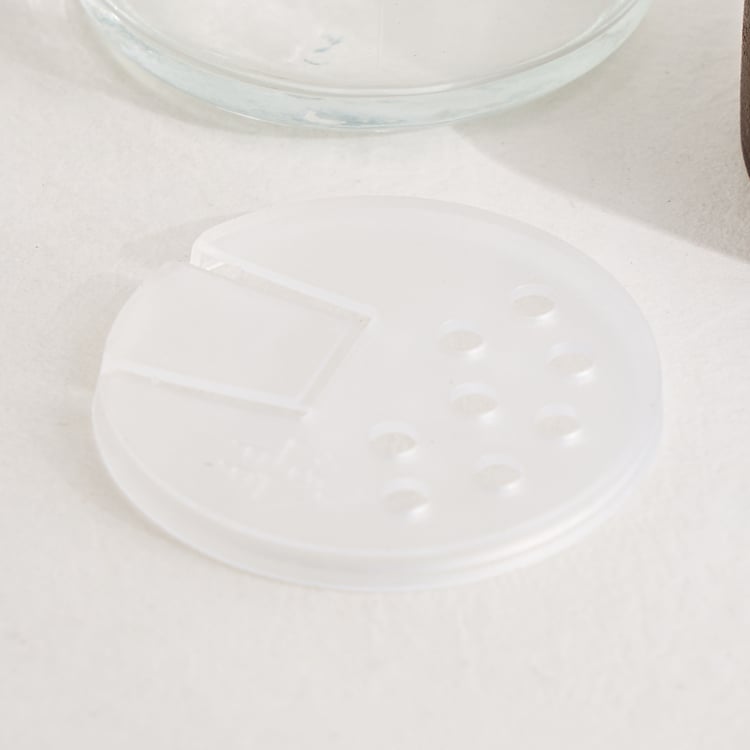 Chefs Pride Bristol Set of 4 Glass Spice Jars with Acacia Wood Stand - 90ml