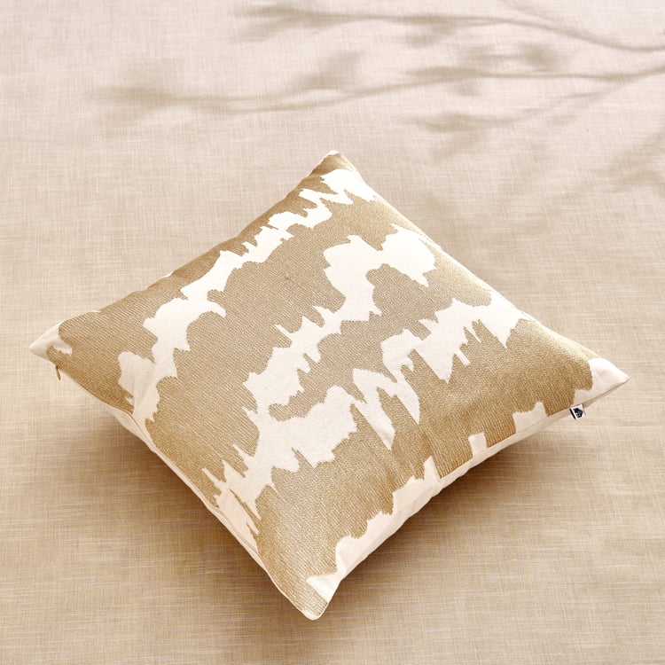 Glimmer Luxe Caden Zari Embroidered Cushion Cover - 40x40cm
