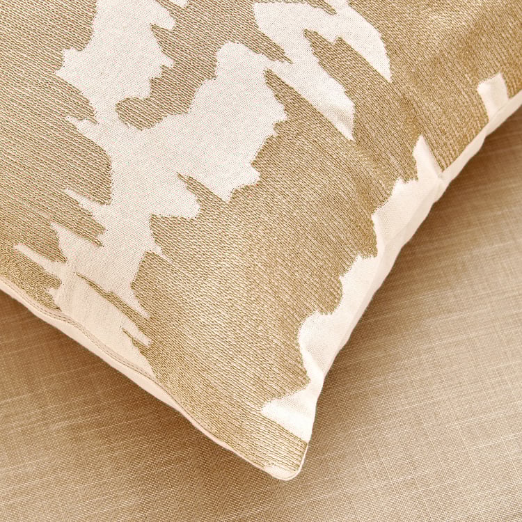 Glimmer Luxe Caden Zari Embroidered Cushion Cover - 40x40cm