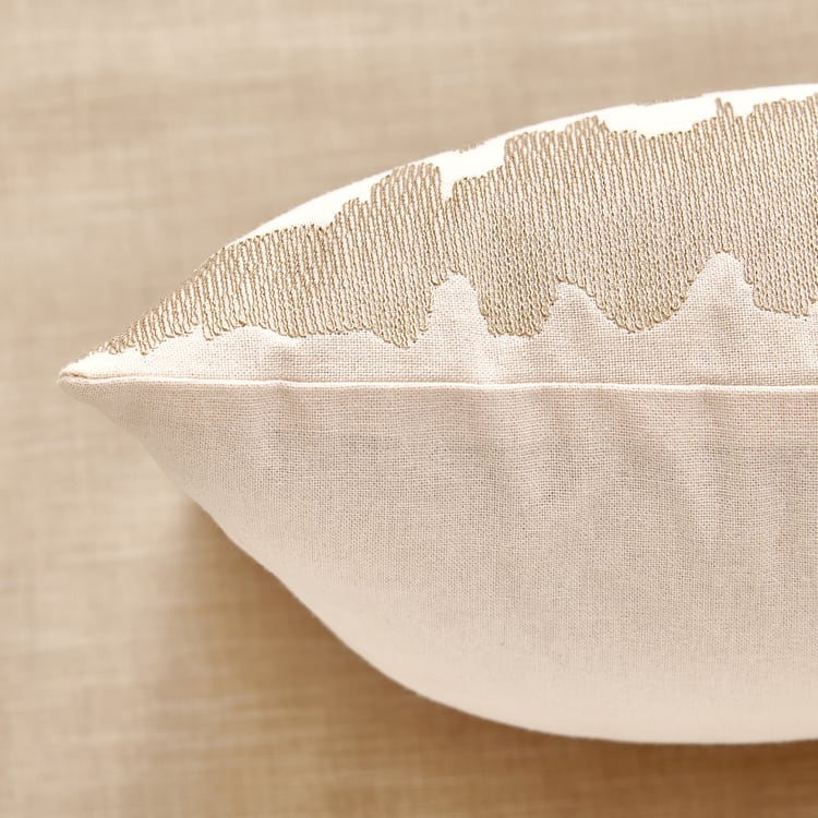 Glimmer Luxe Caden Zari Embroidered Cushion Cover - 40x40cm