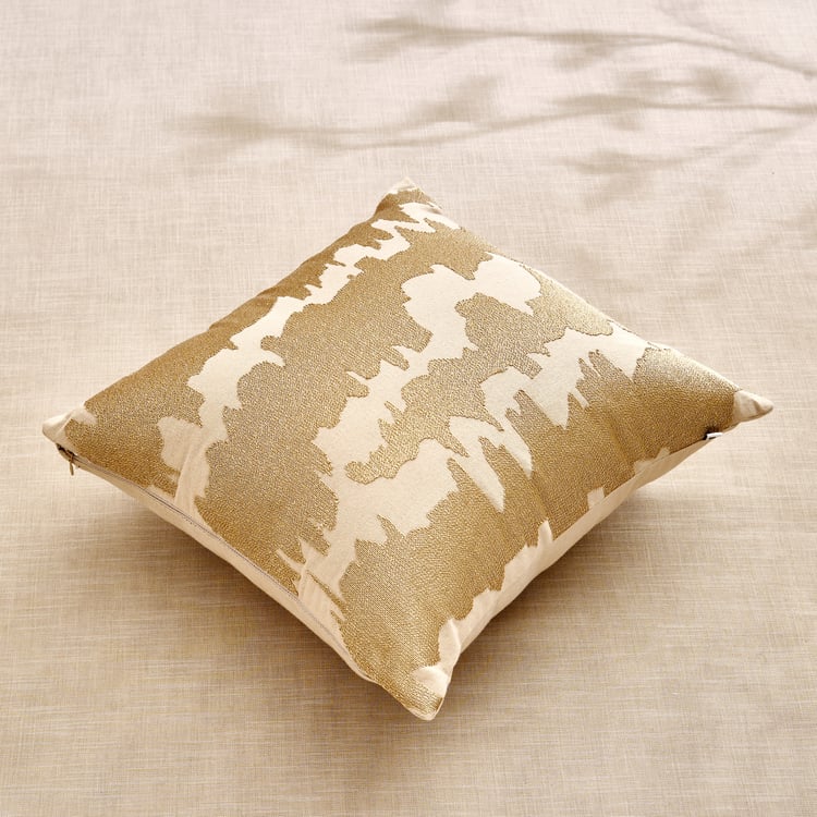 Glimmer Dusk Caden Zari Embroidered Cushion Cover - 40x40cm