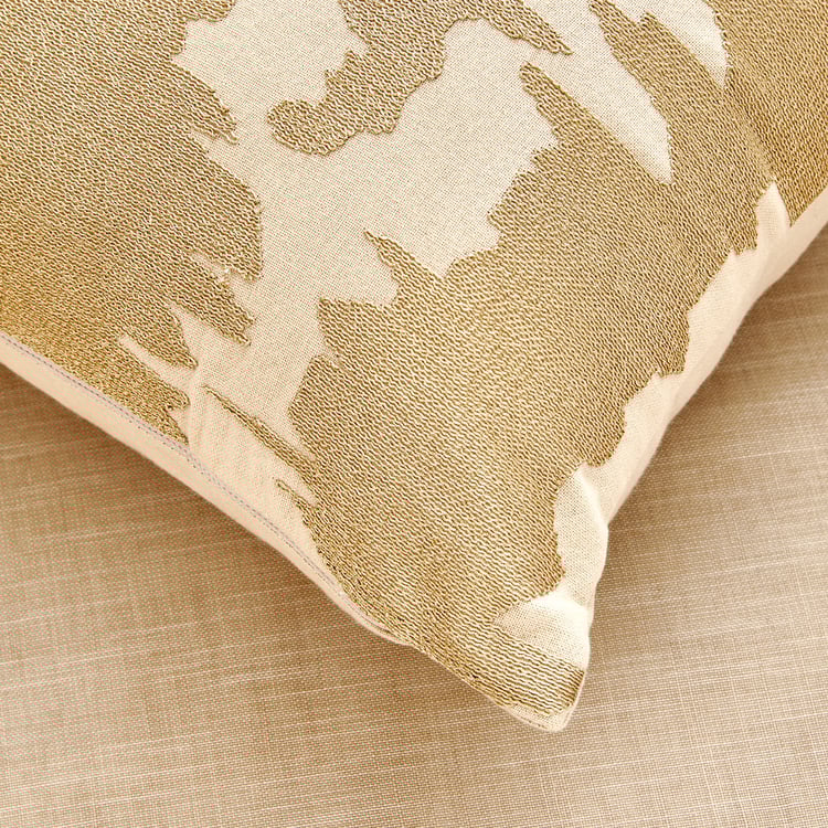 Glimmer Dusk Caden Zari Embroidered Cushion Cover - 40x40cm