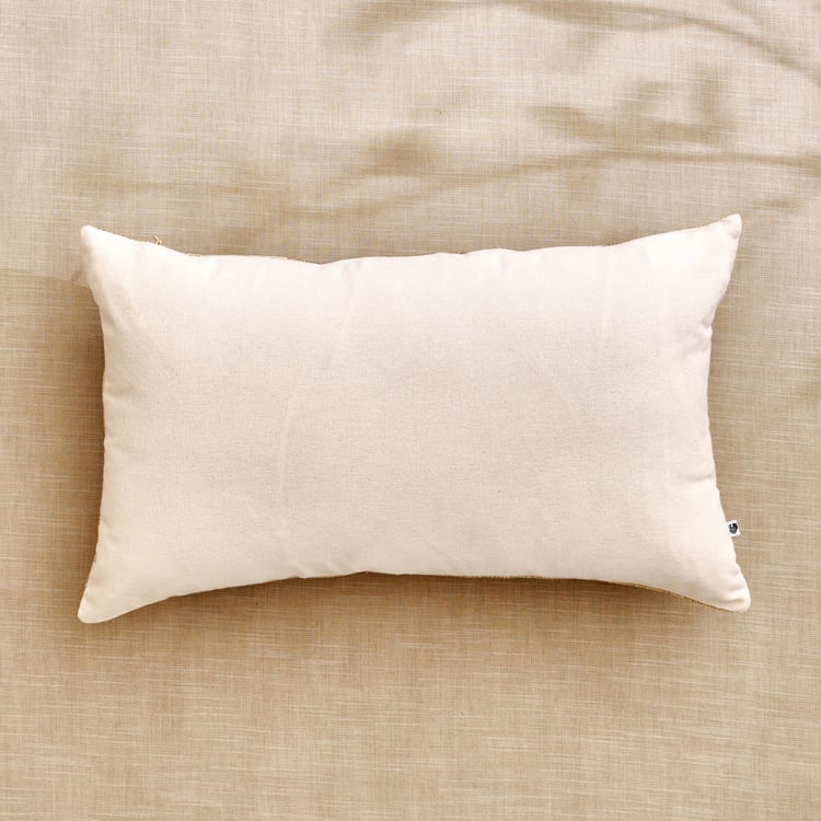 Glimmer Luxe Caden Zari Embroidered Cushion Cover - 50x30cm