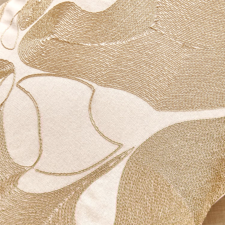 Glimmer Luxe Caden Zari Embroidered Cushion Cover - 50x30cm