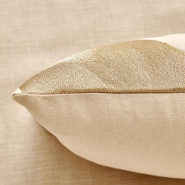 Glimmer Luxe Caden Zari Embroidered Cushion Cover - 50x30cm