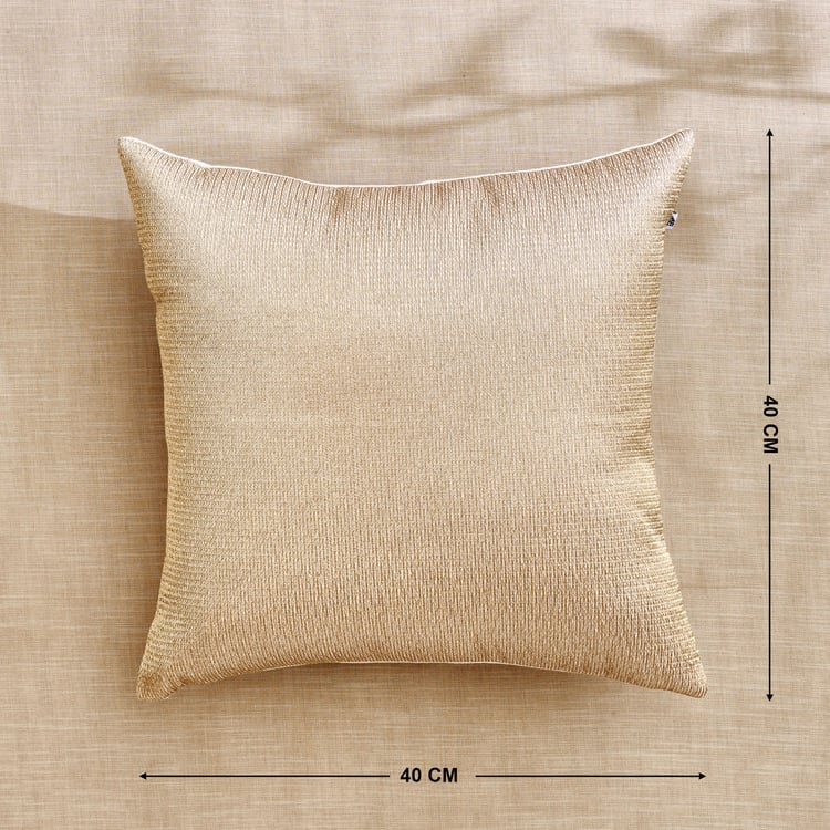Glimmer Luxe Caden Zari Embroidered Cushion Cover - 40x40cm