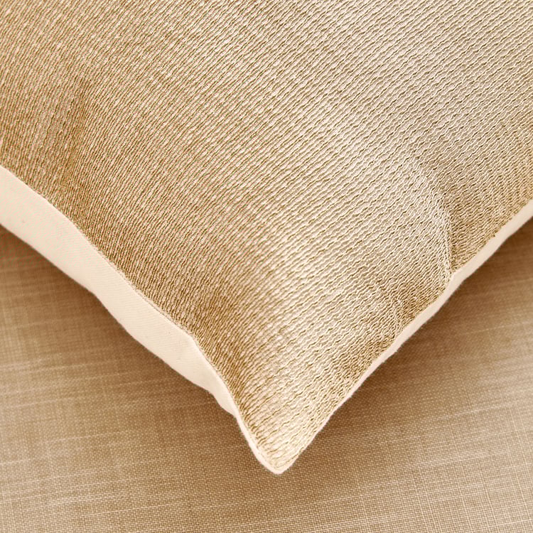 Glimmer Luxe Caden Zari Embroidered Cushion Cover - 40x40cm