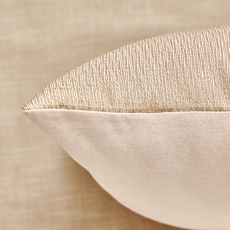 Glimmer Luxe Caden Zari Embroidered Cushion Cover - 40x40cm