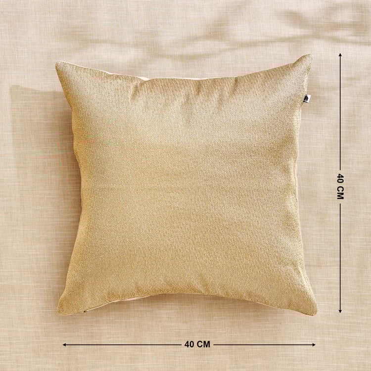Glimmer Dusk Caden Zari Embroidered Cushion Cover - 40x40cm
